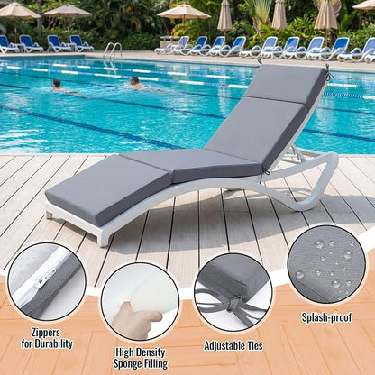 Patelai 2 Set Outdoor Chaise Lounge Cushions - Image 3