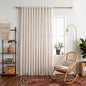 MYSKY HOME Natural Linen Sliding Glass Door Curtains, Back Tab Semi Sheer by MYSKYHOME
