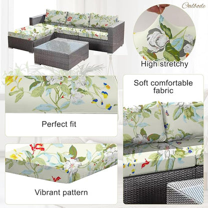 CALBODE 8 Pcs Stretch Sofa Cushion Cover - Image 3