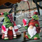 2PCS Wine Gnomes Figurines Home Decor Gnome Gifts for Women Collectible Statue Christmas Decorations for Dining Tables Tiered Pallets Wine Cabinet Living Room