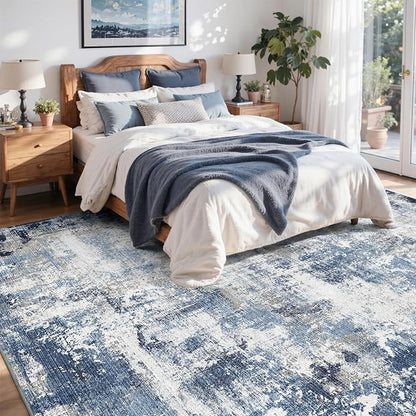5x7 Ft Area Rugs for Living Room, Soft Non-Slip Washable Rugs Modern Abstract - Image 4