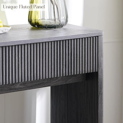 OKD 63" Fluted Console Table for Entryway, Modern Entryway Table - Image 7