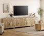 WAMPAT Farmhouse TV Stand for 85 inch TV by WAMPAT