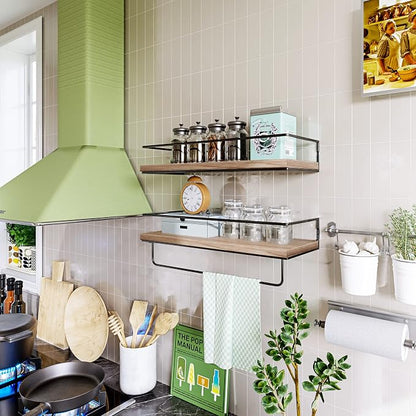 Shario Rustic Wood Floating Shelves - Image 4