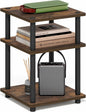 Furinno Turn-N-Tube Side Table, 3-Tier Square Modern End Table, Toolless Open by Furinno-FitsYourSpaceFitsYourBudget