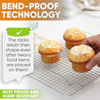 Spring Chef 8.5" x 12" Stainless Steel Cooling Racks, Wire Rack for Baking Sheet - Fits Small Quarter Sheet Pan - Perfect for Cooking, Baking, Grilling, Smoking - Dishwasher Safe - Set of 2