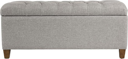 Homepop Home Decor Tufted Ainsley Button Storage Ottoman Bench by HomePop