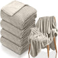 4 Pack Fleece Throw Blankets 50x60 Inches by Tewloss