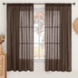 BGment Brown Linen Curtains 63 Inches Long by BGment