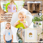 Fainne 100 Pcs Stencils for Painting on Wood Reusable Stencil Crafts Drawing Templates Holiday Wall Paper for DIY Scrapbook Home 2 x 2 Inch(Mushroom)