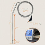 Meat Thermometer Probe Replacement for Thermopro Thermometers TP04, TP06, TP06S, TP07, TP07S, TP08, TP08S, TP09, TP09B, TP10, TP16, TP-16S, TP17, TP20, TP25, 2.5mm
