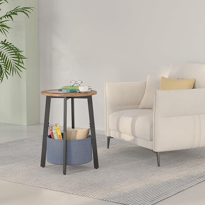 sthmec Small Round Side End Table Set of 2 - Image 4