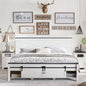 JXQTLINGMU King Farmhouse Wood Bed Frame by JXQLINGMUFurniture