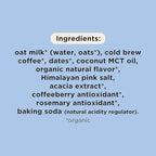 Pop & Bottle, Oat Milk Lattes - Cold Brew, Maca, Antioxidants, Ashwagandha, MCT Oil, Collagen, Organic, Diary Free, Gluten Free, Lightly Sweetened with Dates - Variety, 8 Fl Oz (6 Pack)