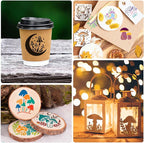 Felixcraft Mushroom Stencils for Painting, 64PCS 3x3 Inch Plastic Forest Stencils for Crafts Reusable, Durable PET Material for Wood Signs, Wall Art, Fabric Painting, and Magical DIY Art Projects