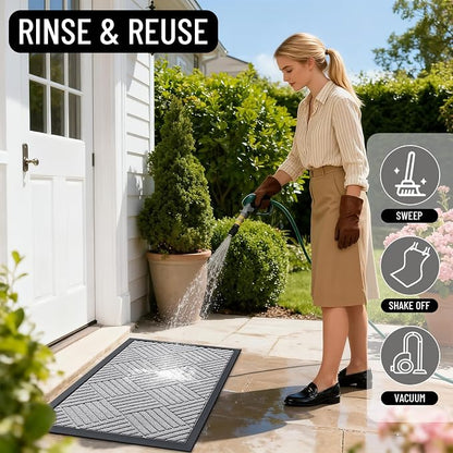 OLANLY Front Door Mat Outside Entrance 47x32, Waterproof Heavy-Duty Doormat | - Image 8