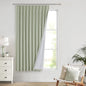 Vision Home Soft Green Pinch Pleated Full Blackout Curtains Linen Blended Room by VisionHome