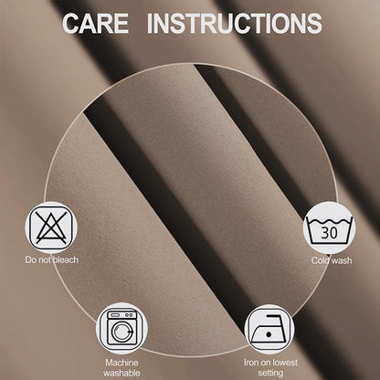 Blackout Curtains 52 x 120 Inch Long Cappuccino Curtains Set of 2 Panels Room - Image 4