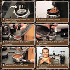 51mm Espresso Accessories Kit, Calibrated Spring Loaded Tamper, WDT Tool Espresso Machine Accessories Kit and Dosing Funnel Set, Coffee Tamper Tool and 51mm Portafilters, Barista Tools