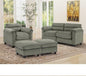 HAOMARKETS Corduroy 4-Piece Sofa Set, Upholstered Ottoman Set of 2, Accent by HAOMARKETS