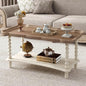 Function Home Farmhouse Coffee Table, 2-Tier Center Table by FunctionHome