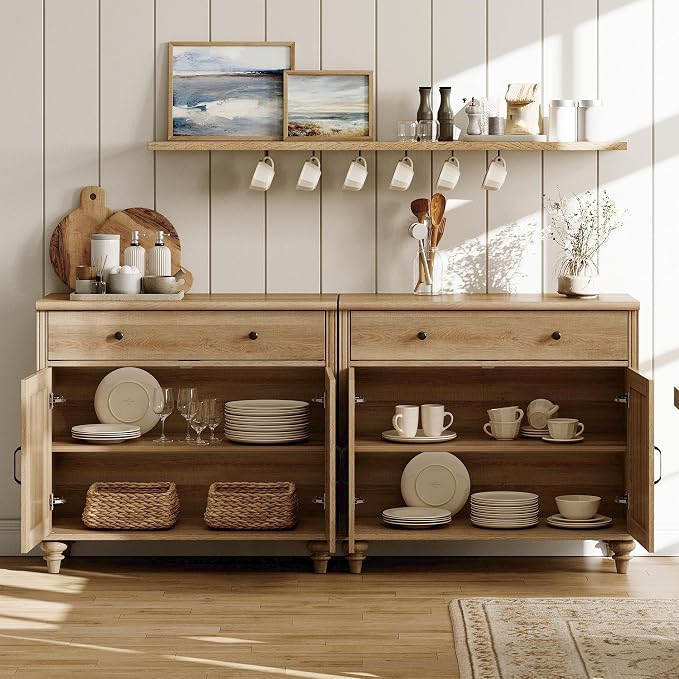 WAMPAT Farmhouse TV Stand for 85 inch TV - Image 5