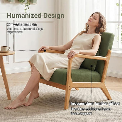 Mid Century Accent Chair, Comfy Arm Chair - Image 4