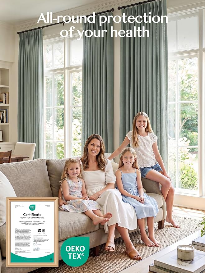 Liz Pinch Pleated Linen Curtains Light Filtering Curtains - Image 6