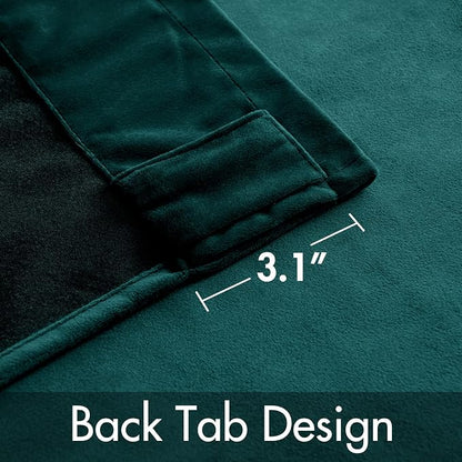 MIULEE Velvet Blackout Curtains 52x108 inches 2 Panels Emerald Green | Luxury - Image 3