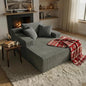 Sytopia Chaise Lounge with Armrests, Oversized Sofa Bed with 3 Pillows by Sytopia