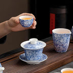 ICHAG Chinese Tea Set, Gongfu Tea Sets for Adults, Asian Gaiwan Teaset, 14-Piece Yangzhi Jade (羊脂玉茶具) with Suspended Gaiwan & Tea Pet, Portable Travel Teaset for Home, Outdoor, Office Gifts