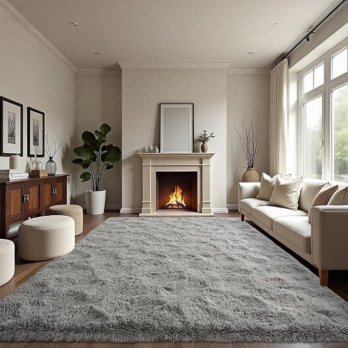 LOCHAS 4x6 Area Rugs Fluffy Living Room Carpets - Image 5