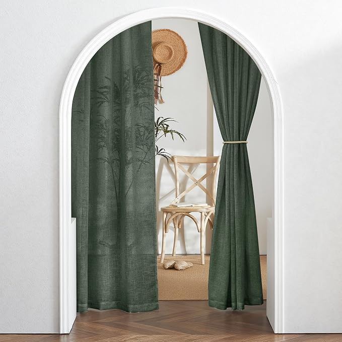 RYB HOME Linen Semi Sheer Curtains - Image 7