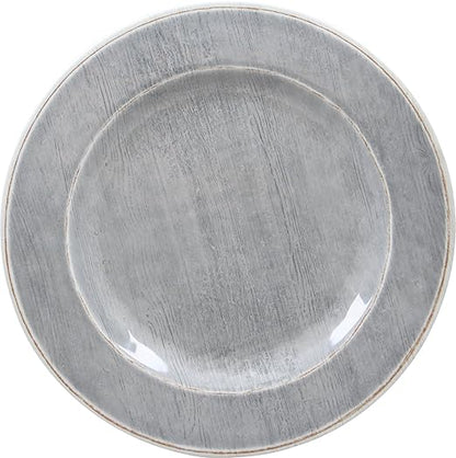 Carlisle FoodService Products Grove Reusable Plastic Plate Dinner Plate with Wide Rim for Home and Restaurant, Melamine, 11 Inches, Smoke, (Pack of 12)