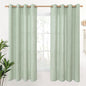YoungsTex Sage Green Linen Curtains 68 Inch Length by YoungsTex