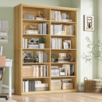 Rresyet 71.8" L *47.2“W Wooden Bookcase and Bookshelf – Extra Large Bookshelf - Image 3
