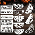 Halloween Stencils for Painting on Wood 12inch Large Halloween Stencil Hey Boo Witches Spider Bats Ghost Draw Templates for Porch Hanger Doormat Fabrics DIY Crafts Decor HW