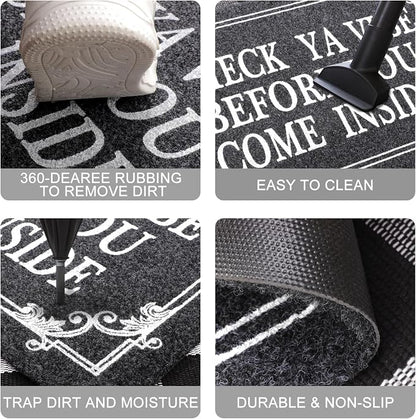 Front Door Door Mat Indoor Outdoor Entrance Doormat Rubber Welcome Door Mat - Image 7
