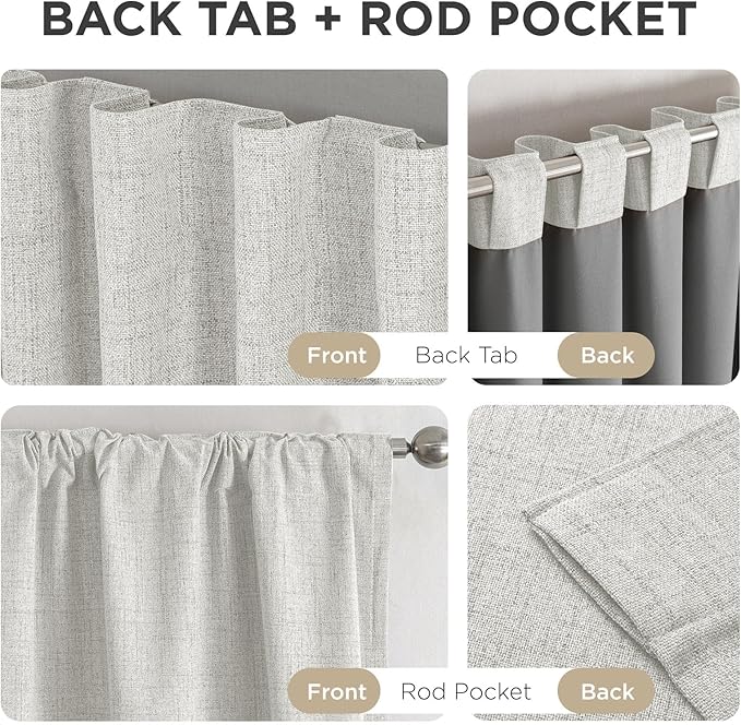 Joydeco Linen Blackout Curtains - Image 6