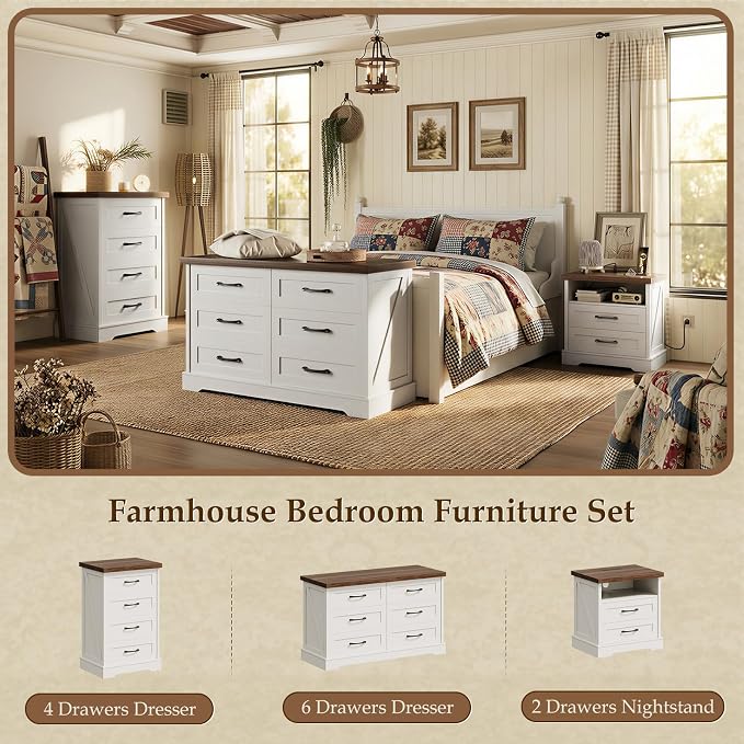 AODK 24 Inch Farmhouse Nightstand - Image 8