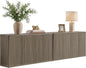 SICOTAS Buffet Cabinet with Storage Accent Sideboard with 8 Doors 132.6" Fluted by SICOTAS