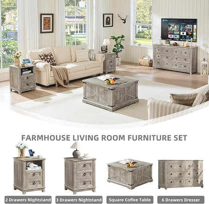 Joaxswe Farmhouse Coffee Table - Image 4