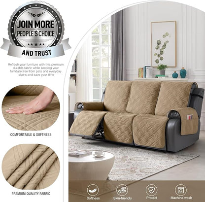 TAOCOCO 100% Waterproof Recliner Sofa Cover, Non Slip Split Couch Covers - Image 3