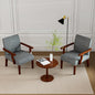 2PCS Accent Chairs with Table Set, Fabric Upholstered Modern Accent Armchair by TASSULLO
