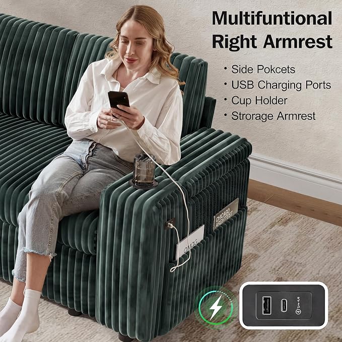 Vipbear 108" Modular Sectional Sleeper Sofa - Image 8