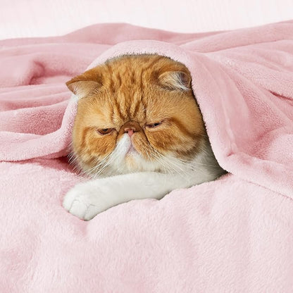 Bedsure GentleSoft Pink Fleece Throw Blanket - Image 6