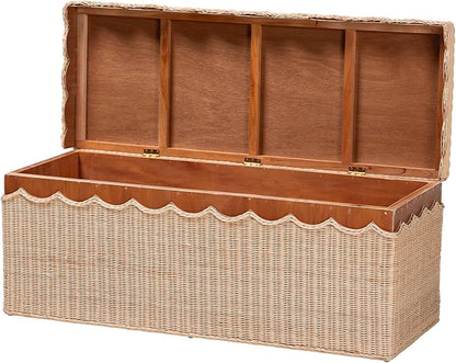 Bali & pari Damita Scallop Natural Rattan Chest - Image 3