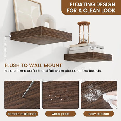 fuqing Floating Shelves for Wall, Wall Mounted Wood Floating Shelf - Image 5