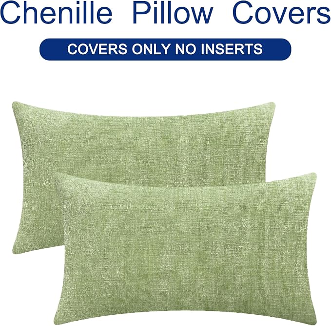 CaliTime Decorative Couch Throw Pillow Covers 26 X 16 Inches Sage Green | Pack - Image 6