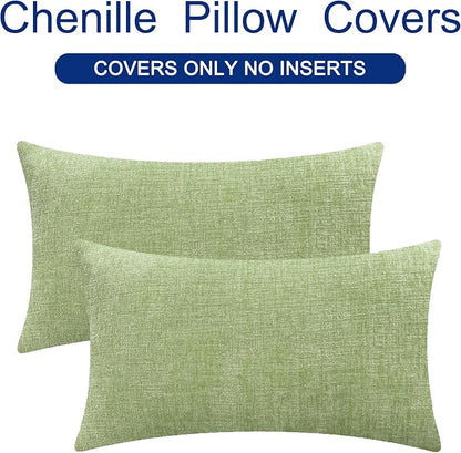 CaliTime Decorative Couch Throw Pillow Covers 20 X 12 Inches Sage Green | Pack - Image 6